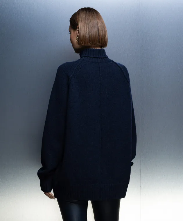 Rohe Maglione blu in lana e cashmere 40923112