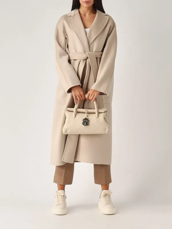 S MAX MARA  Pantalone donna S Max Mara Umanita in misto cotone stretch Tortora Scuro