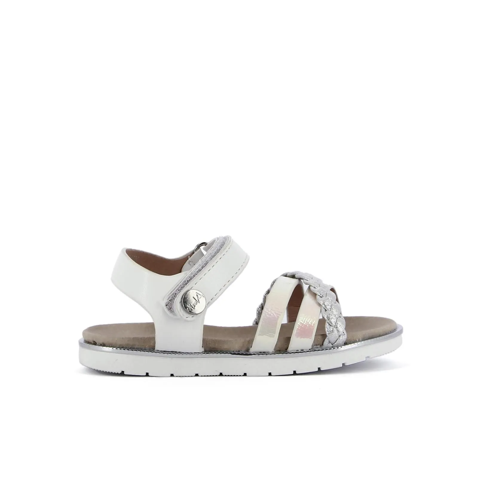 Sandali bianchi con velcro