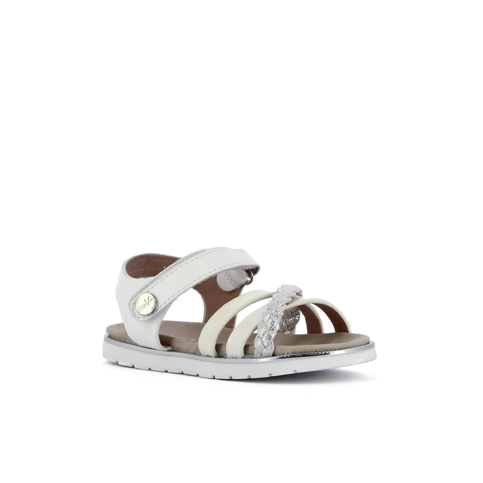 Sandali bianchi con velcro