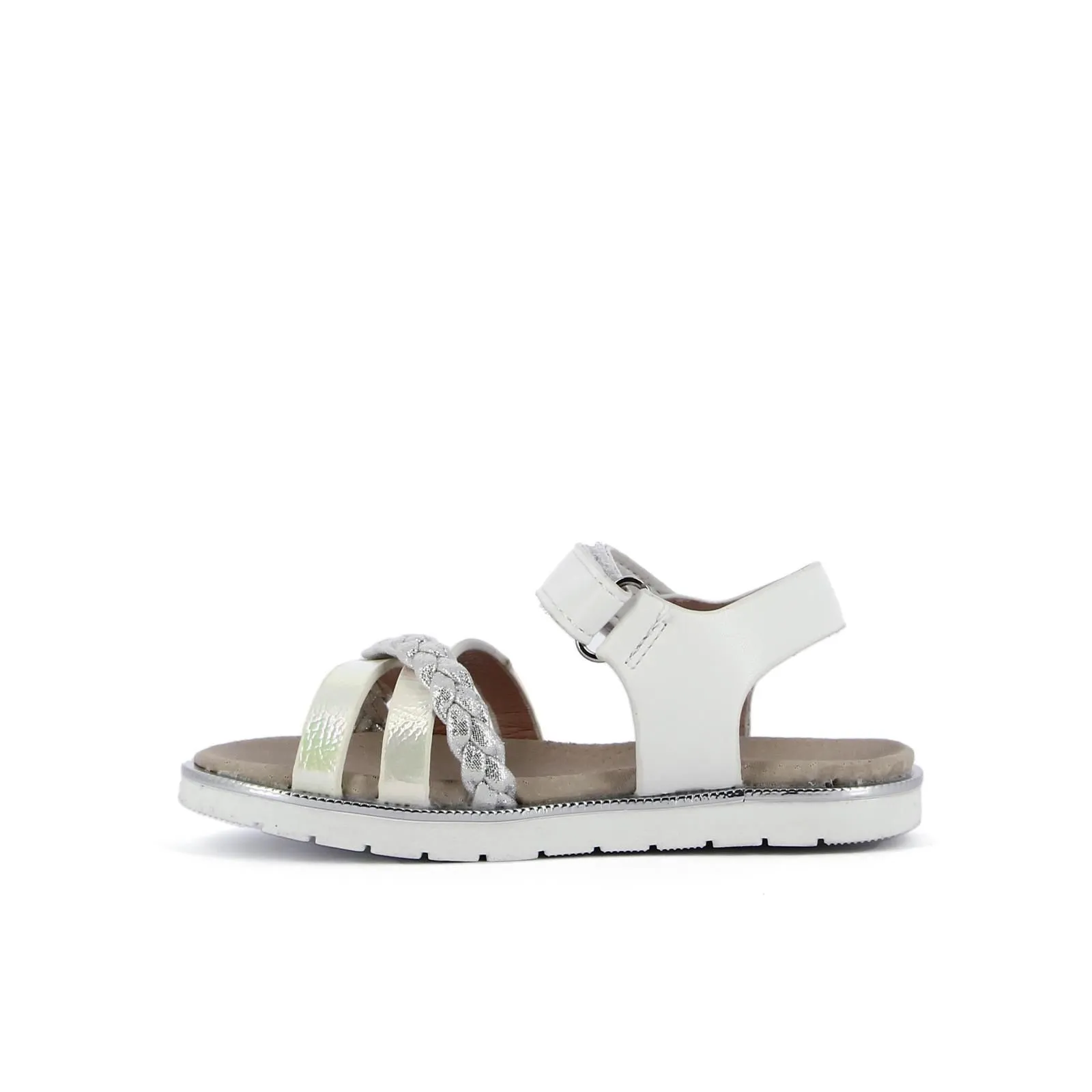 Sandali bianchi con velcro