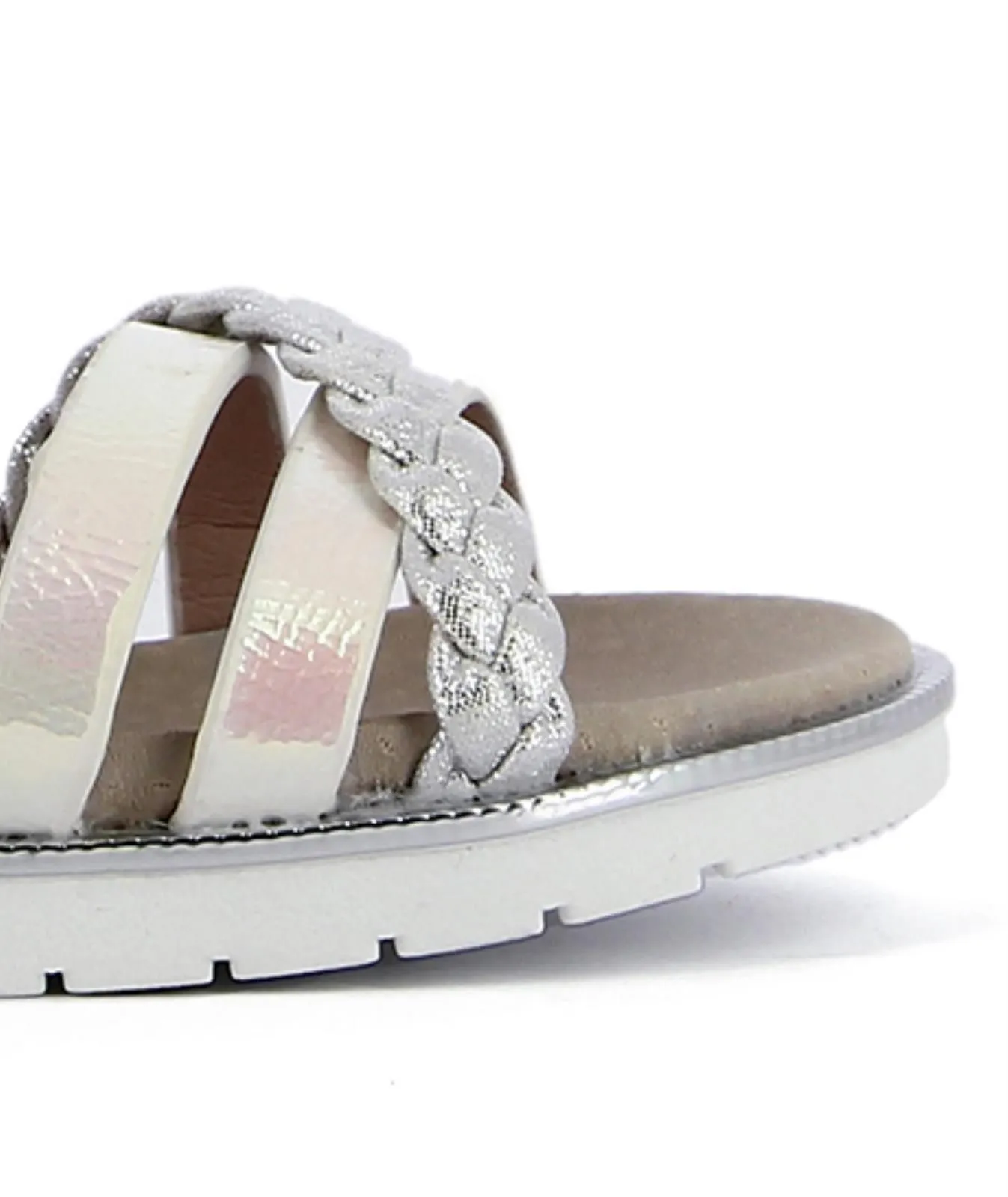 Sandali bianchi con velcro