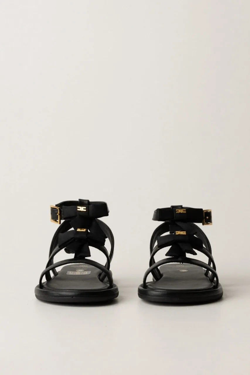 Sandali con fiocchetti Black