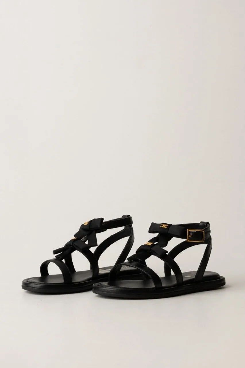 Sandali con fiocchetti Black