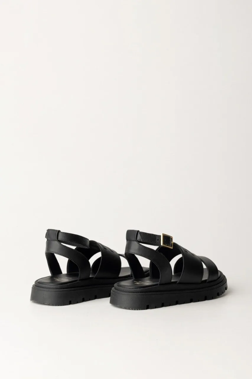 Sandali con suola in gomma Black