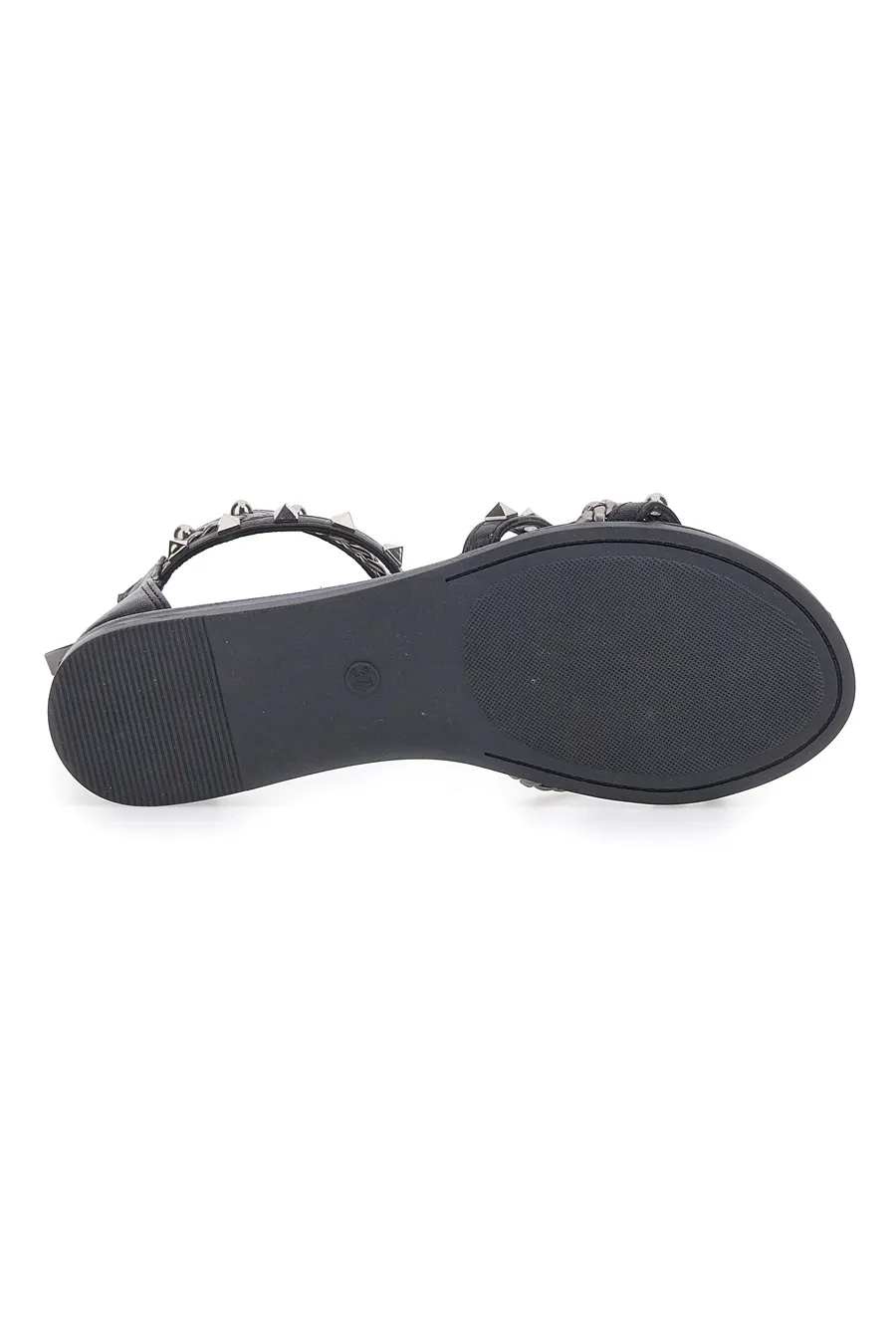 Sandali Neri Flat Con Borchie Cafe' Cost 1404