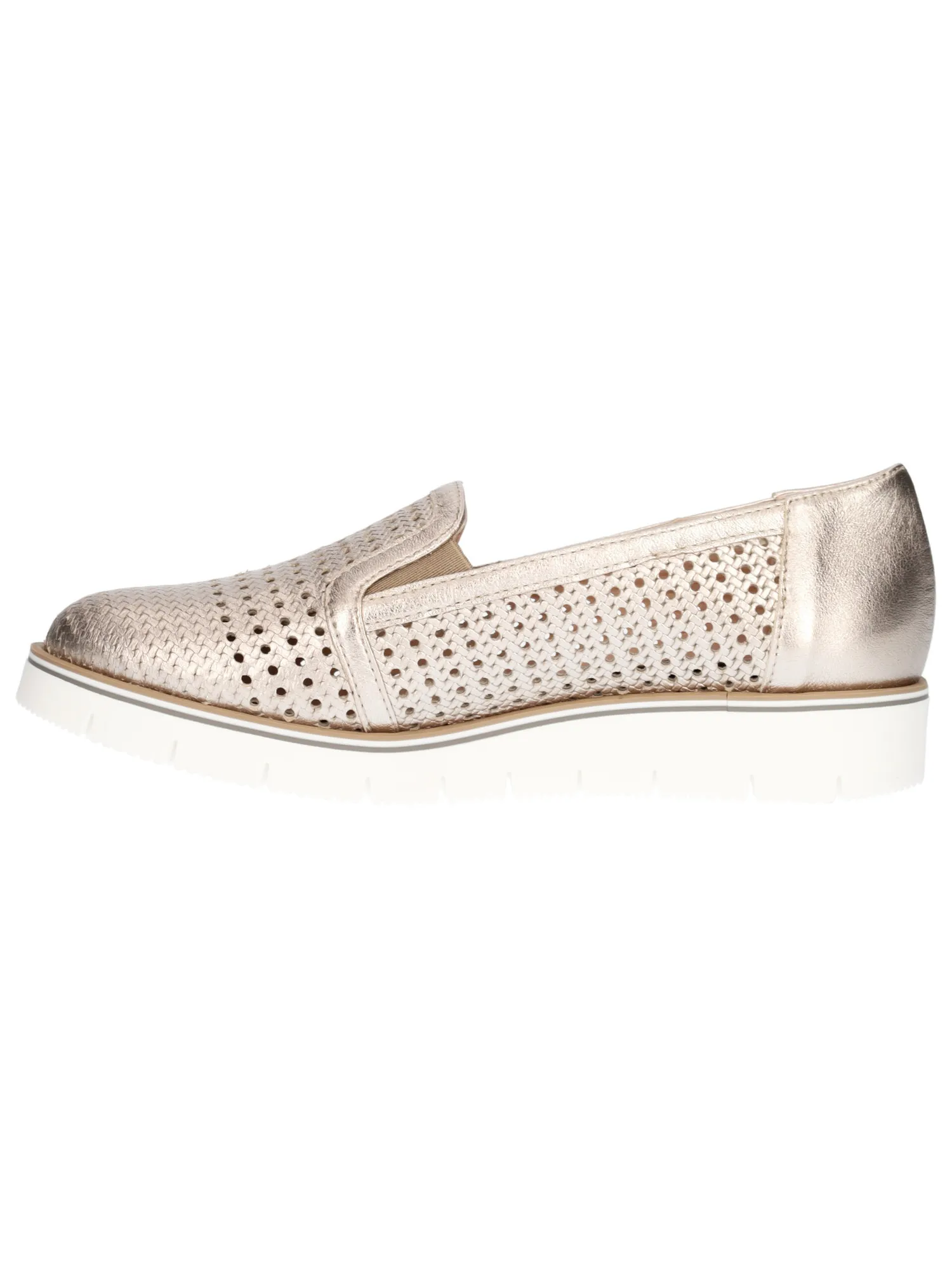 Scarpa slip on Confort da donna platino