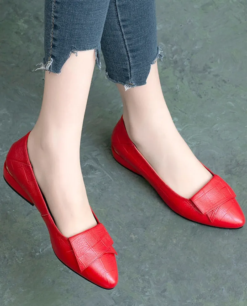 Scarpe basse da donna Tinta unita Slip On Tacchi alti Scarpe da donna leggere da esterno alla moda Scarpe da donna con tacco qua