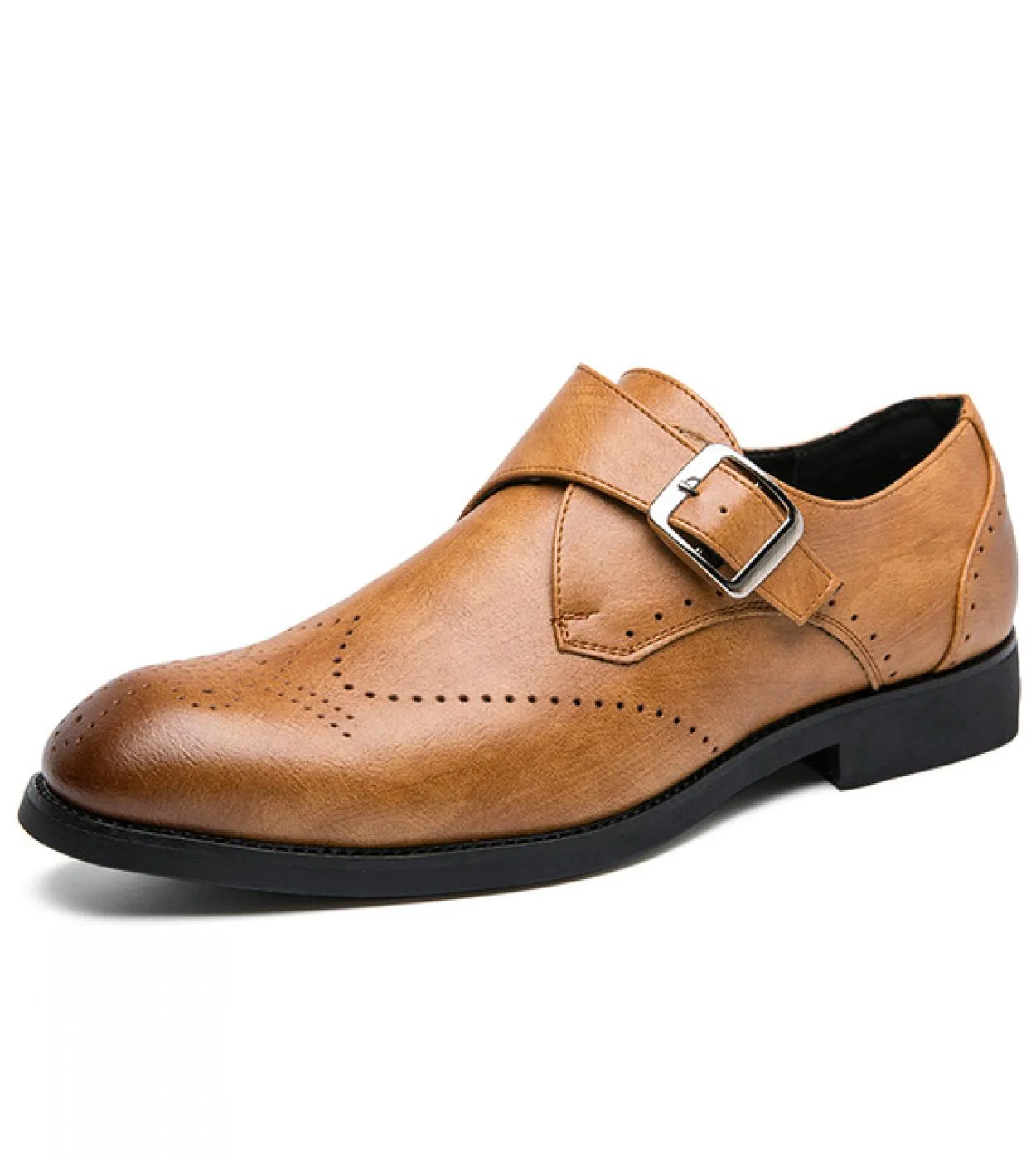 Scarpe da uomo in pelle causale Oxford da uomo Slip On Mocassini da lavoro formali Scarpe da monaco maschili Scarpe da sera alla