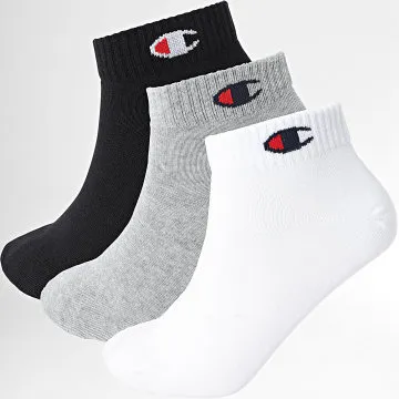 Set di 3 paia di calzini U20099 nero bianco grigio erica
