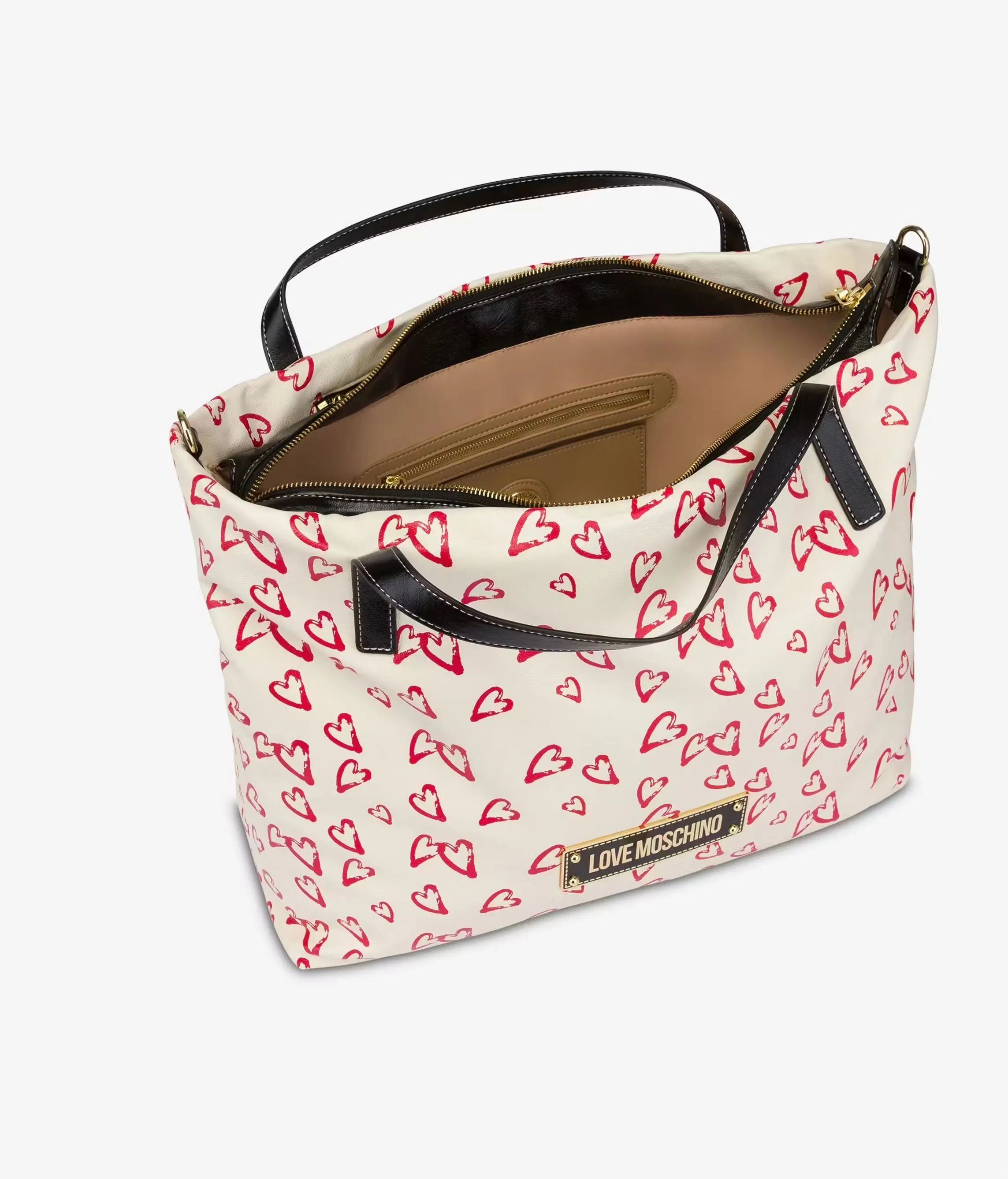 SHOPPER CON STAMPA ALLOVER HEARTS