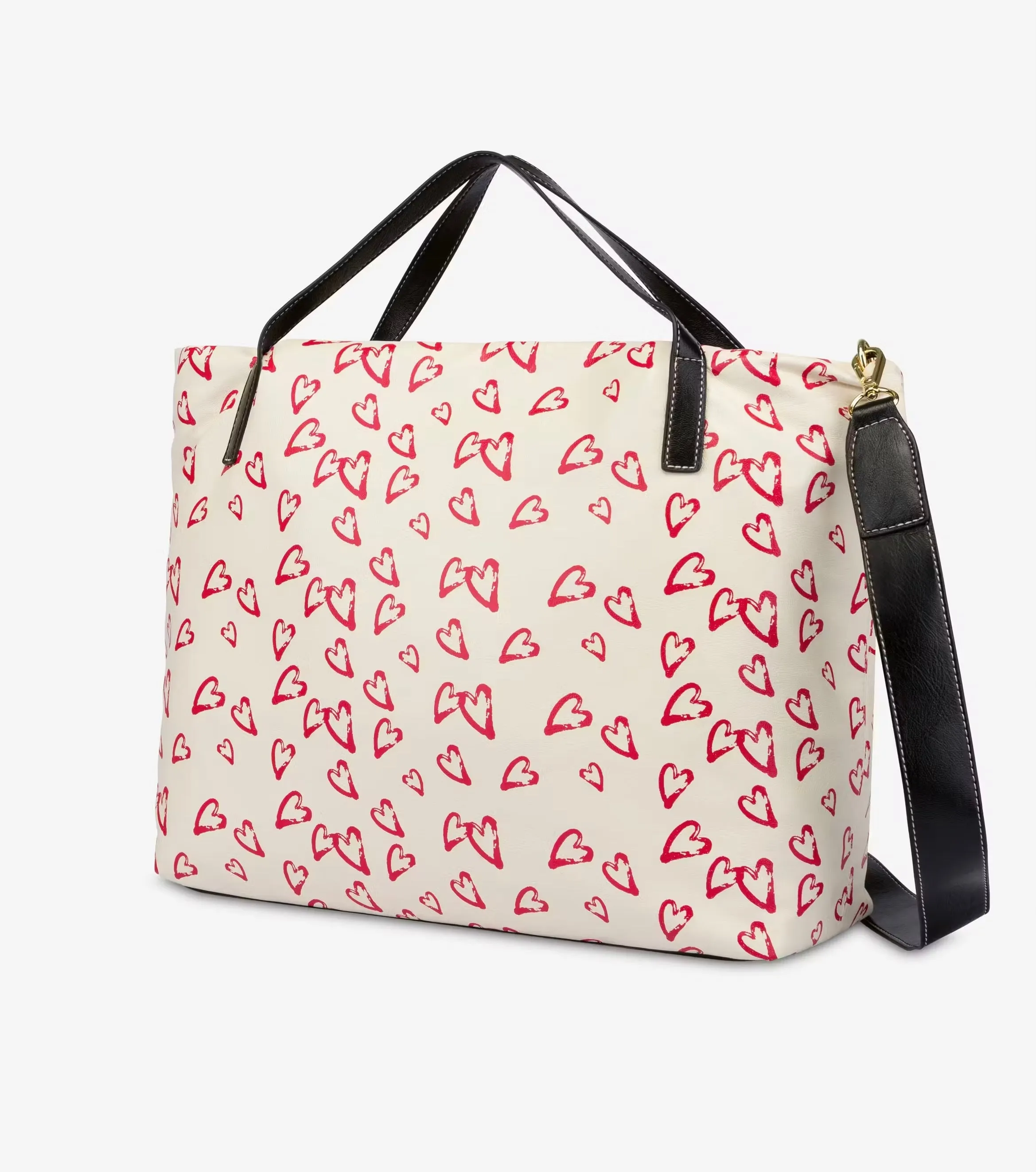 SHOPPER CON STAMPA ALLOVER HEARTS