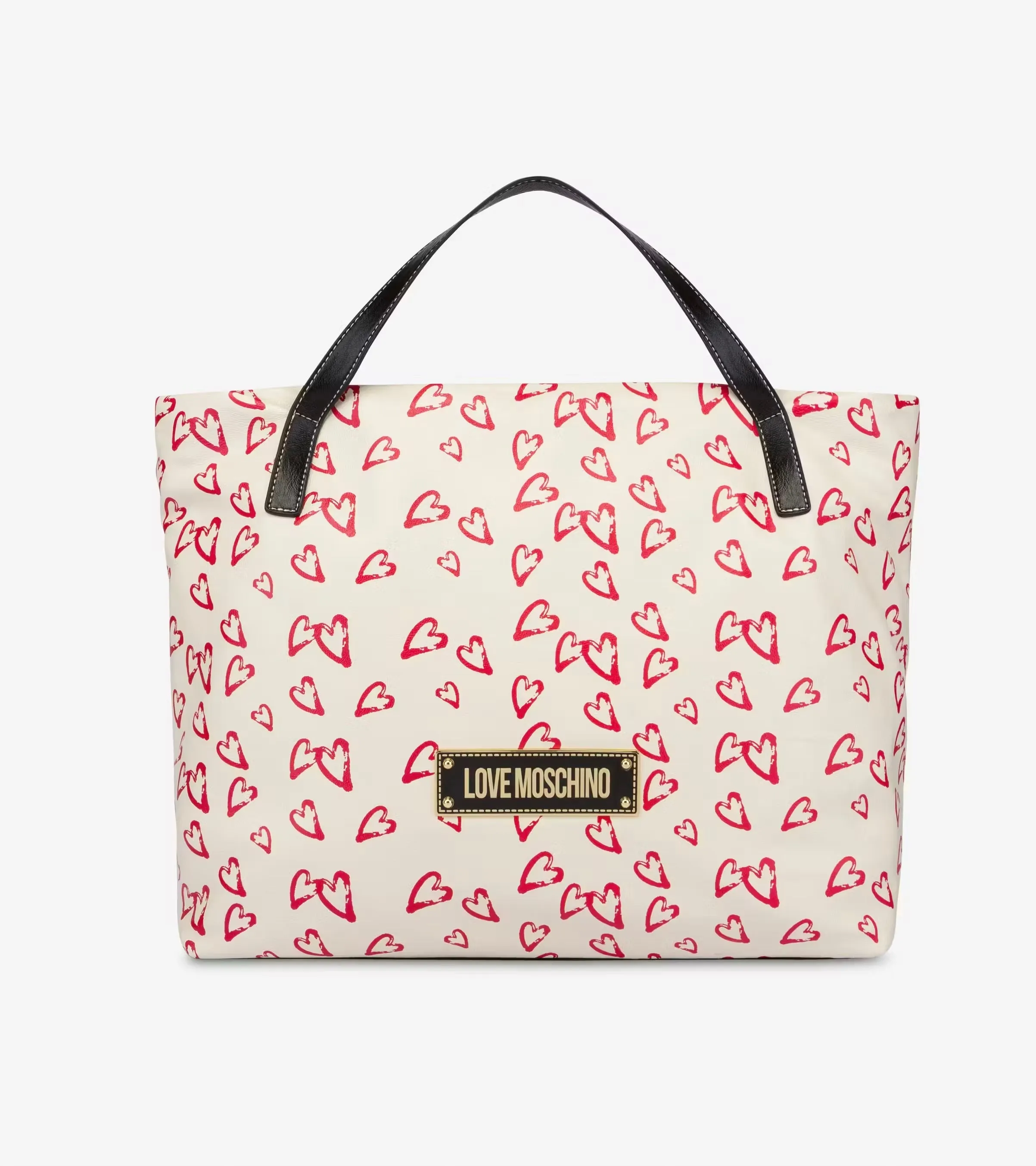 SHOPPER CON STAMPA ALLOVER HEARTS