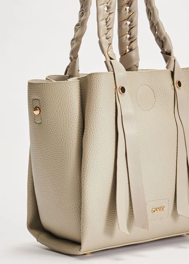 Shopping bag con intreccio