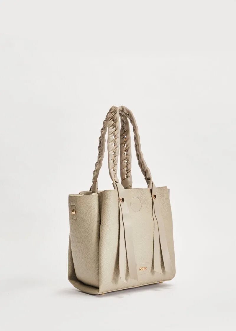 Shopping bag con intreccio