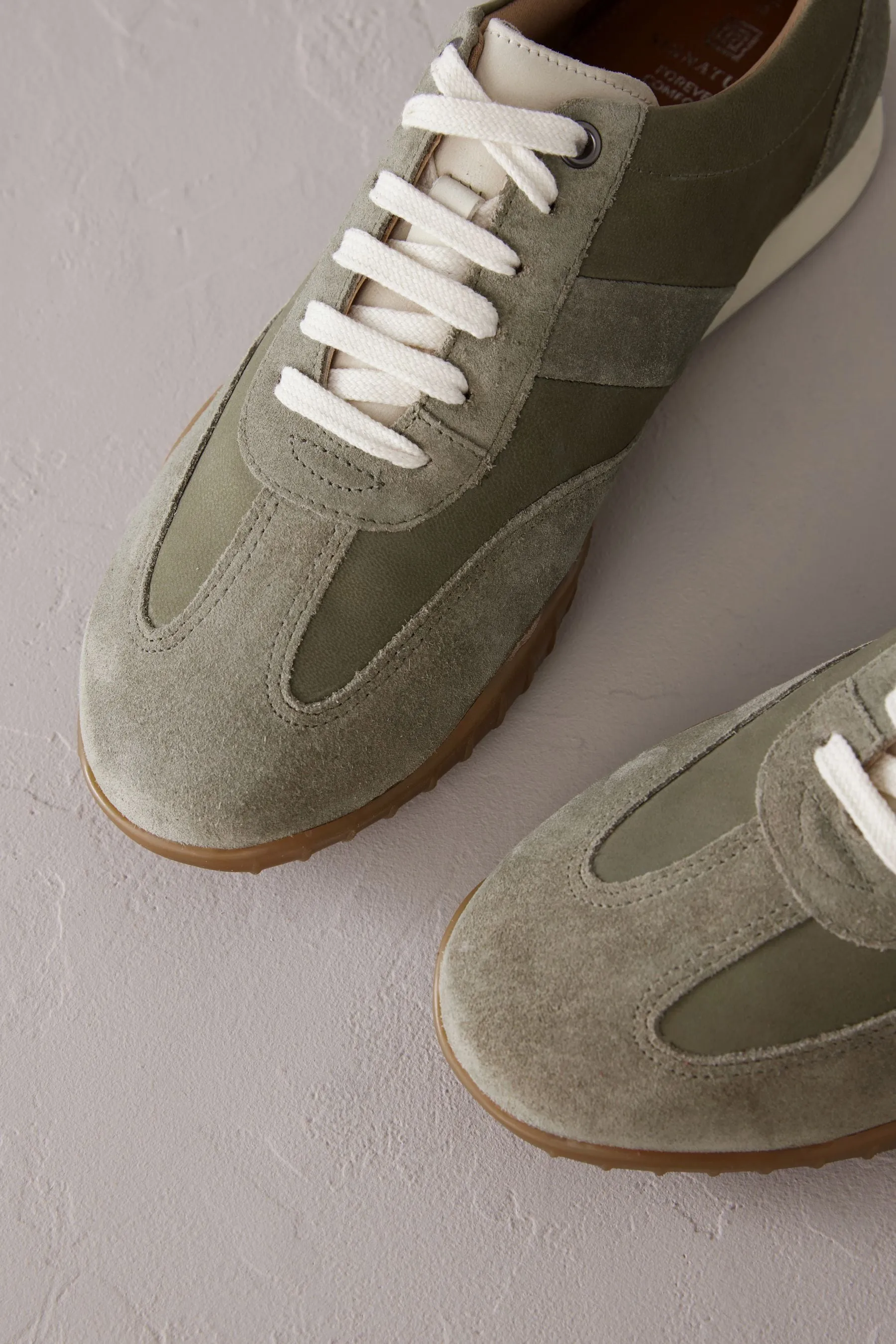 Signature - Scarpe da ginnastica rétro in pelle con suola slim