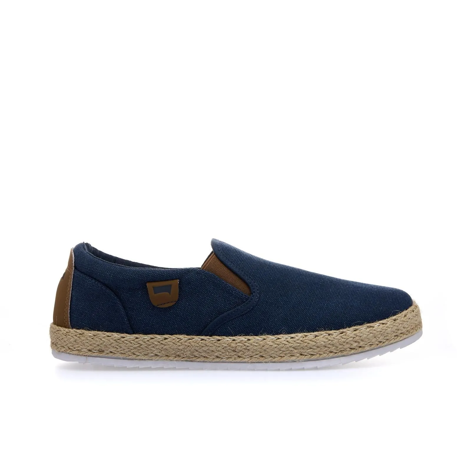 Slip-on blu con bordo effetto