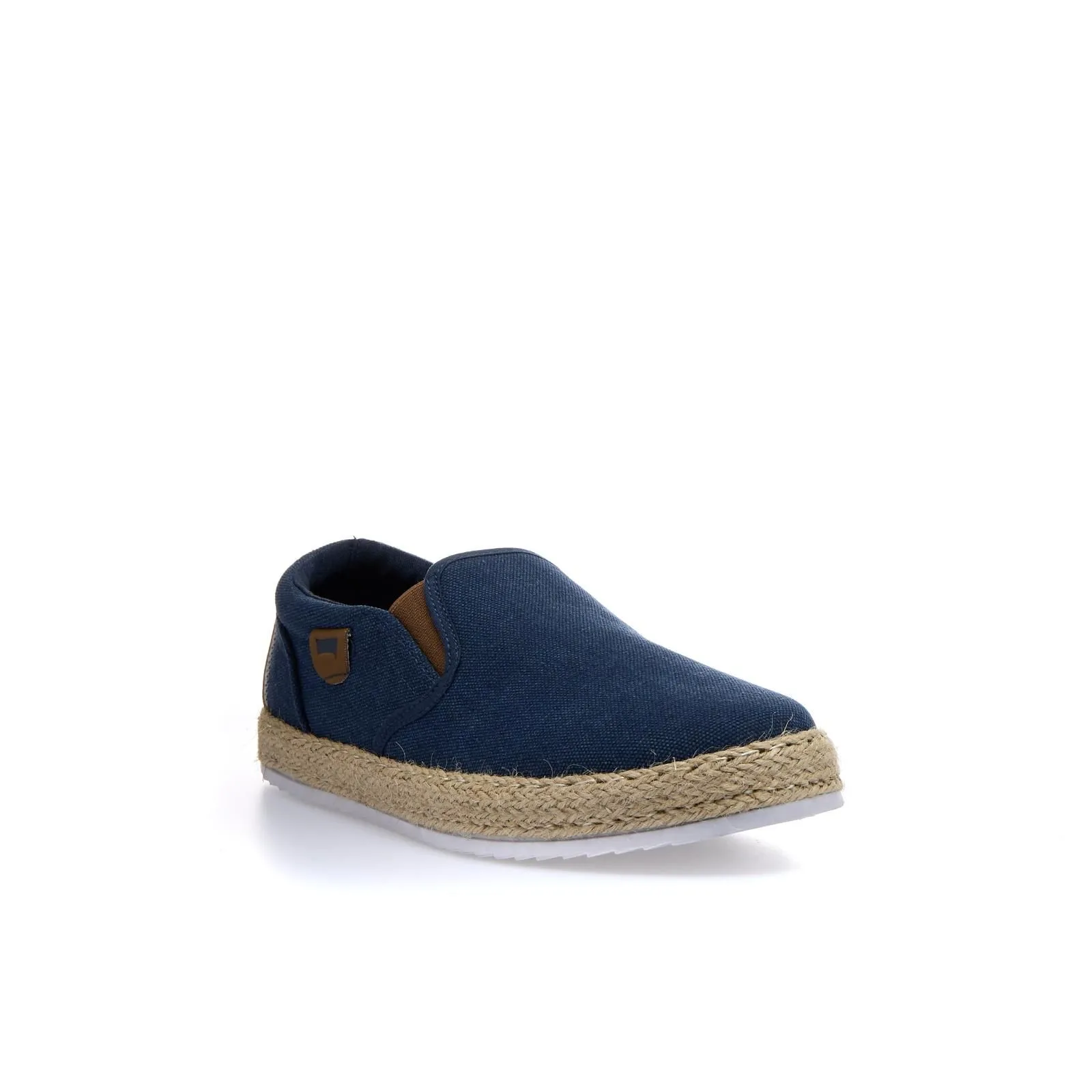 Slip-on blu con bordo effetto