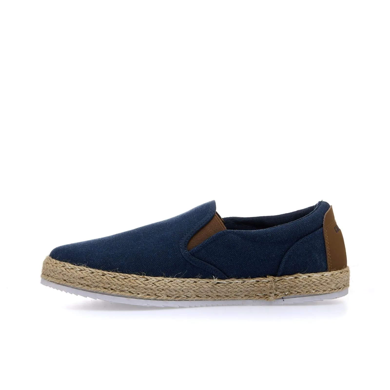 Slip-on blu con bordo effetto