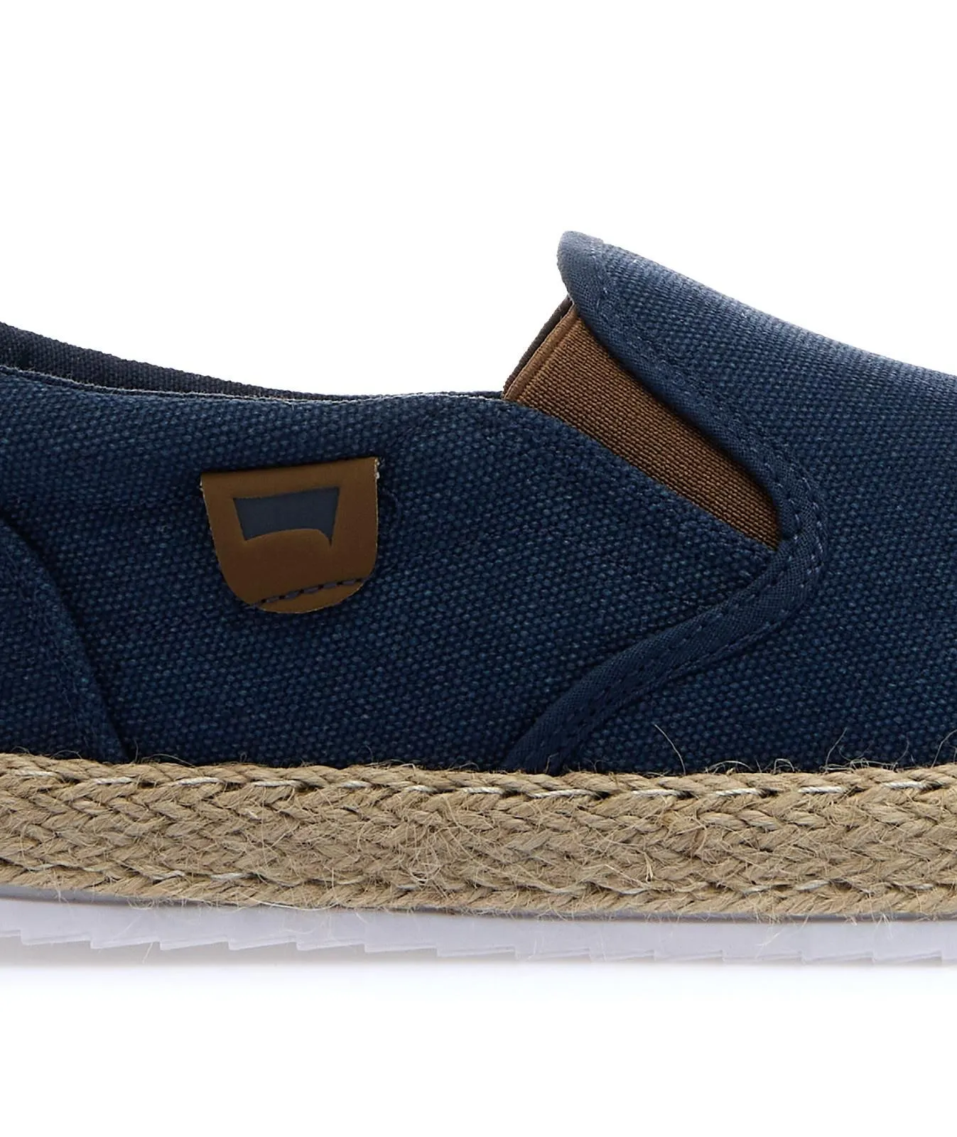 Slip-on blu con bordo effetto