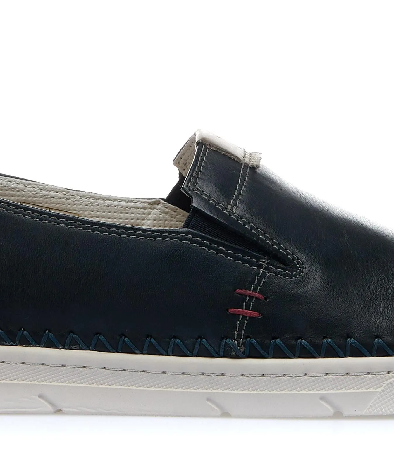 Slip-on blu in pelle da uomo