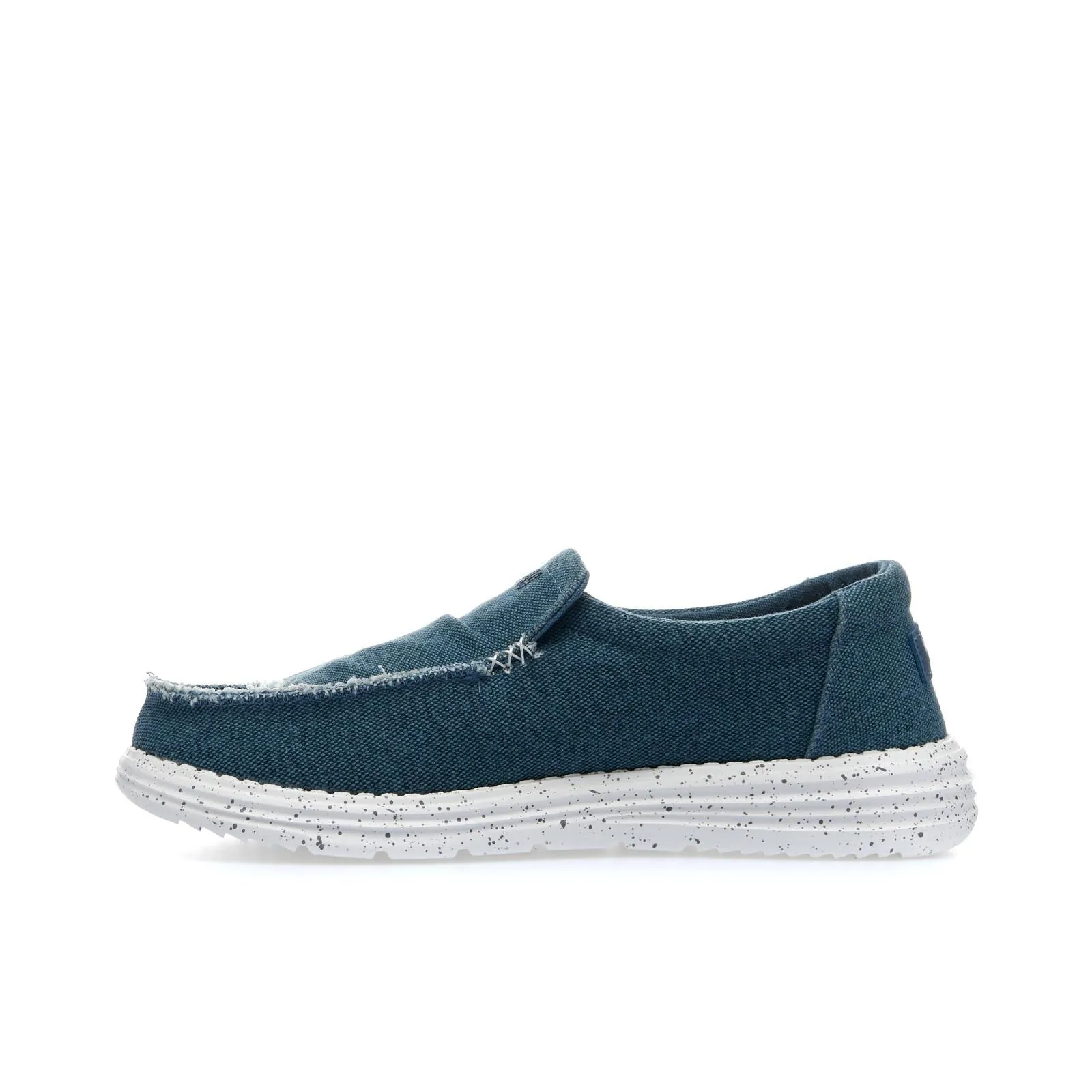 Slip on blu tessuto da uomo