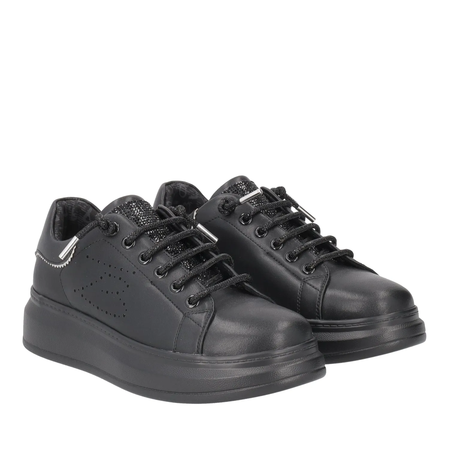     SNEAKER JULIETTE CON STRASS COLORE NERO  