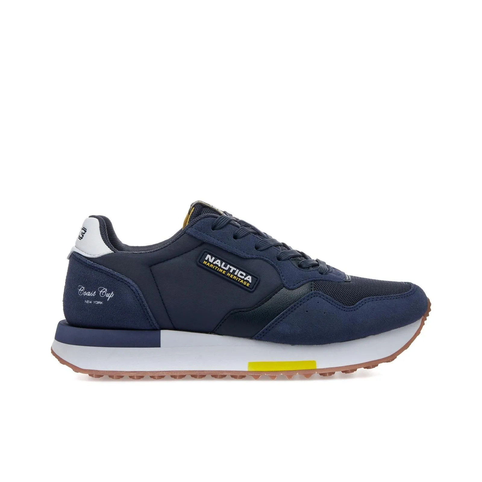 Sneakers blu con suola in gomma