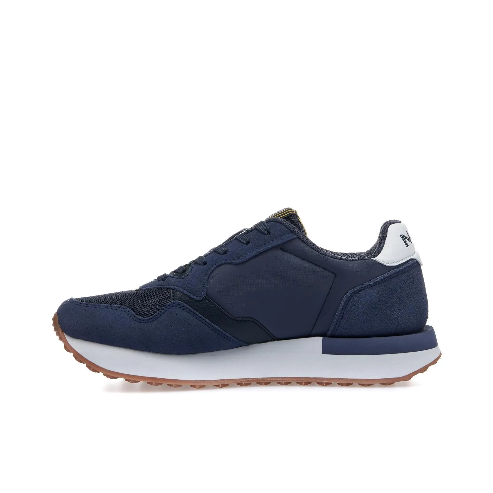 Sneakers blu con suola in gomma