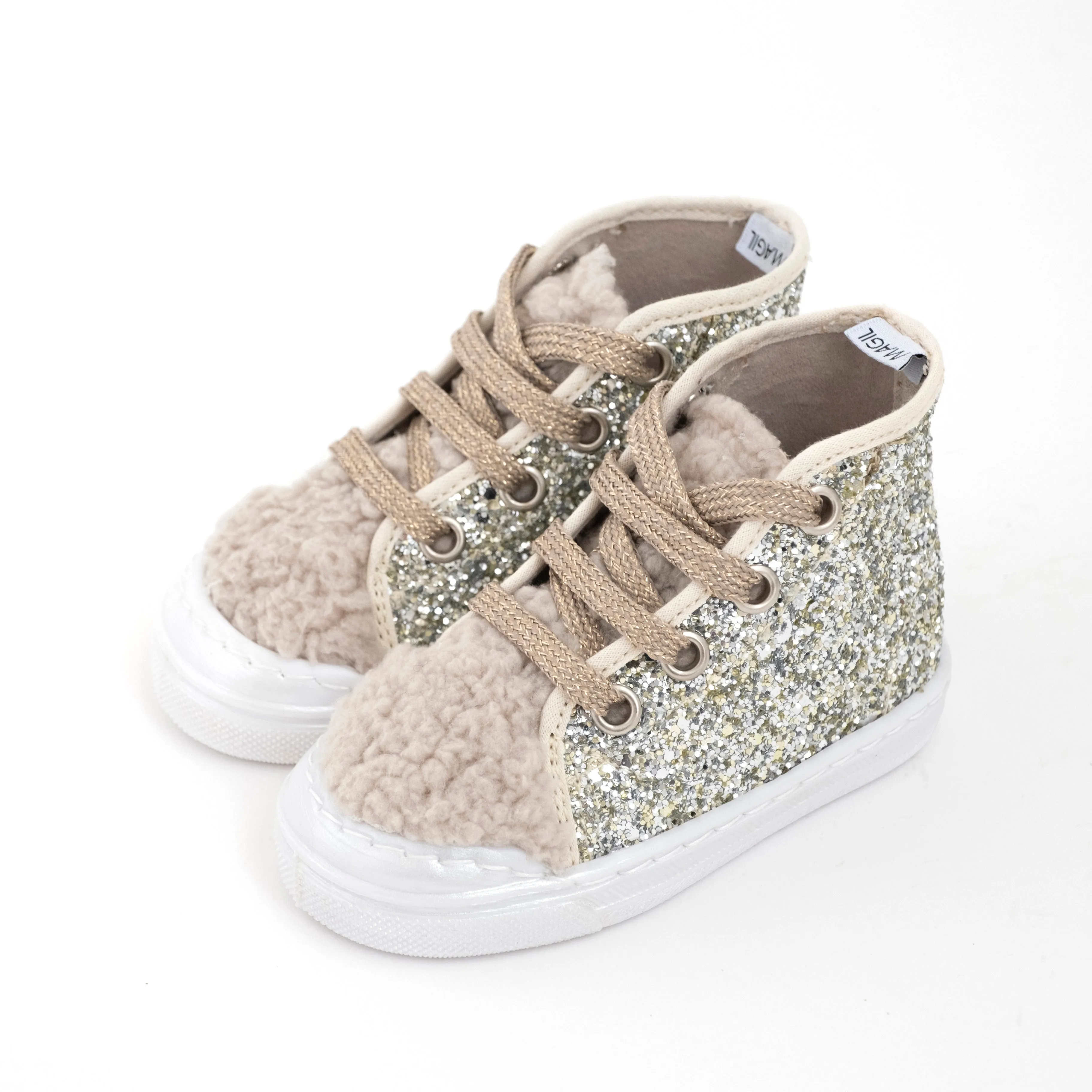 SNEAKERS GLIITER CON ORSETTO