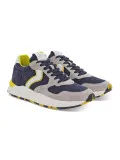 Sneakers Voile Blanche ARPOLH SLAM in camoscio e nylon blu e grigio