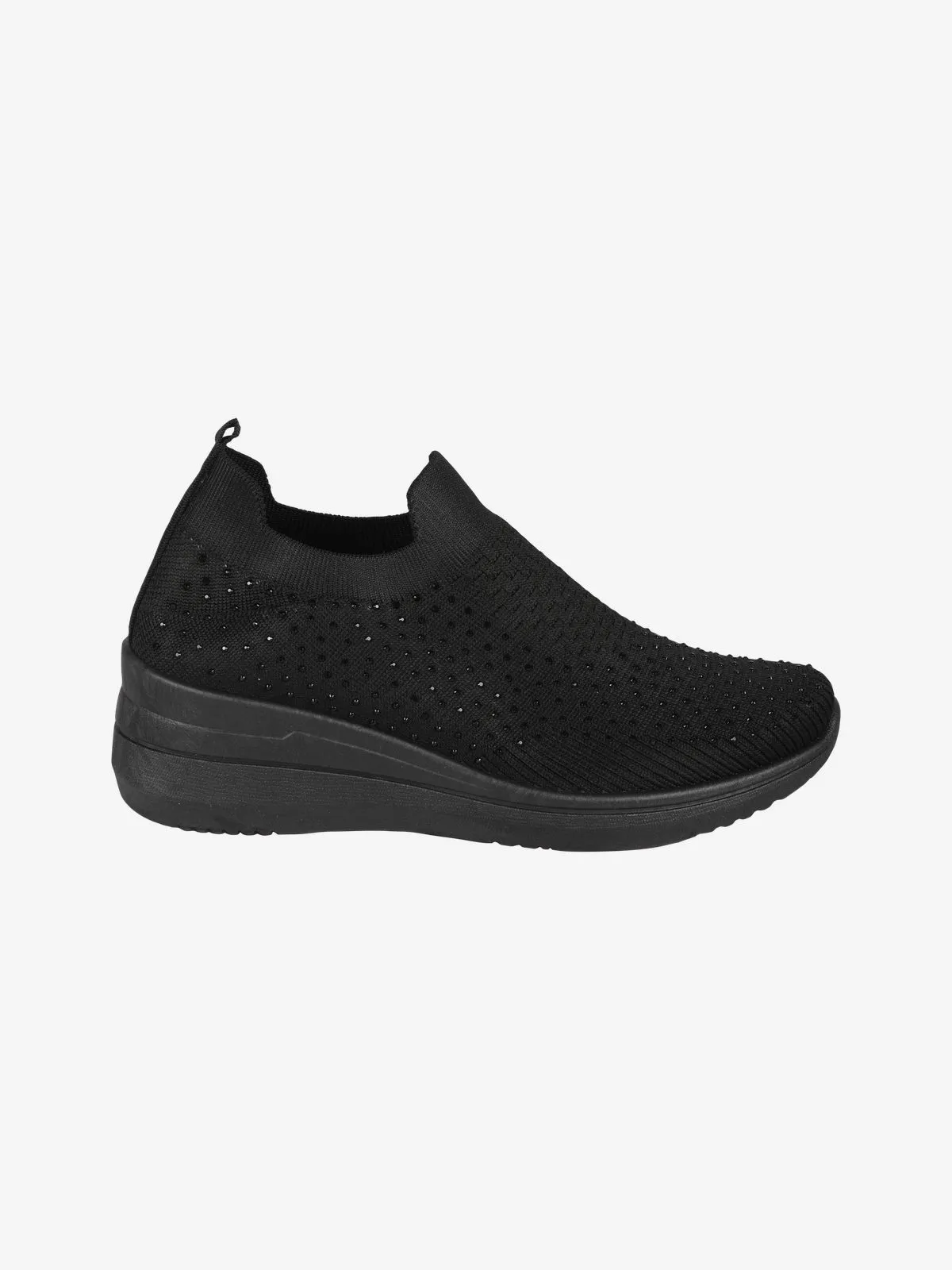 Solada Baskets slip-on femme à talon compensé et strass