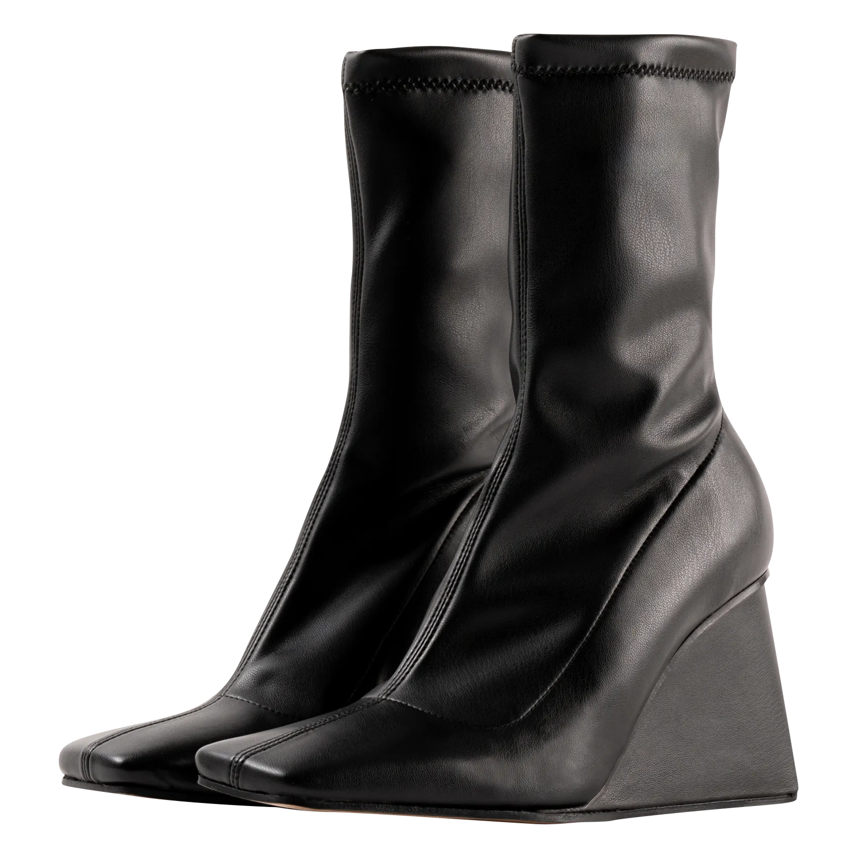  SOULIER MARTINEZ   HANNA - Stivali con zeppa effetto pelle | Nero