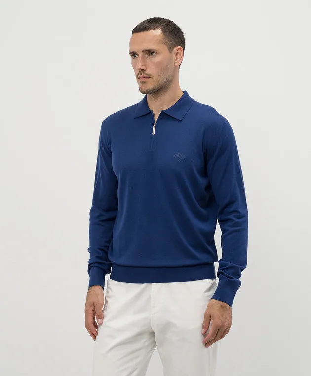 Stefano Ricci Polo blu con logo K303071P30F24345