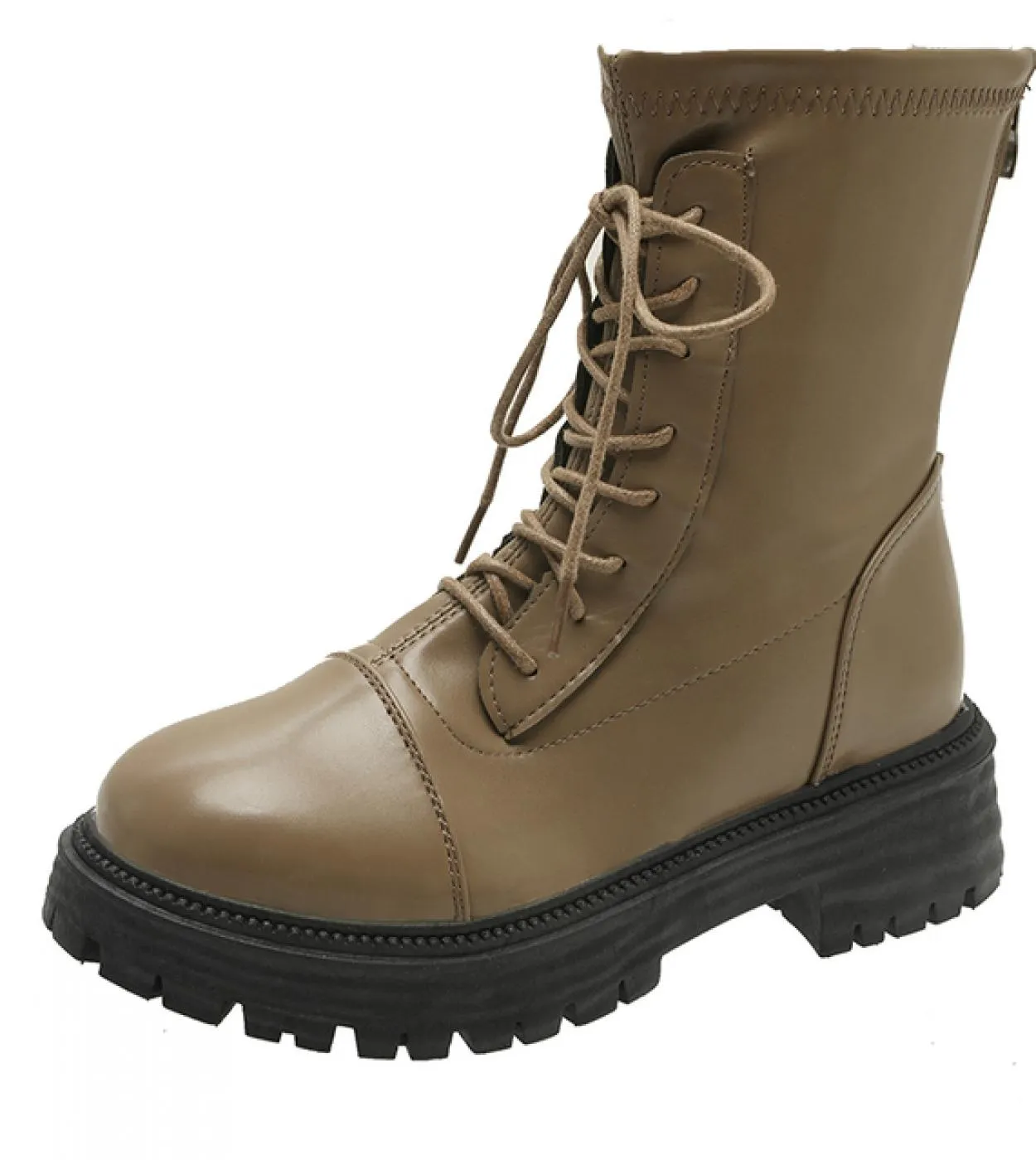 Stivaletti in pelliccia calda per donna 2022 stivali da moto autunno inverno piattaforma scarpe gotiche stivali da combattimento