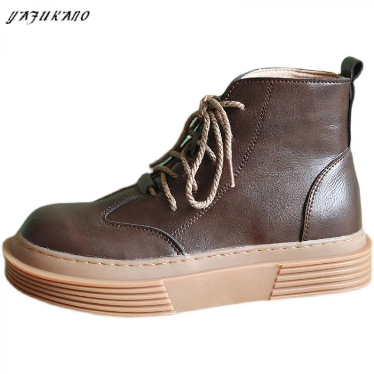 Stivali da donna retrò letterari Stivaletti comfort originali fatti a mano Stivali da donna stringati stile britannico Stivalett