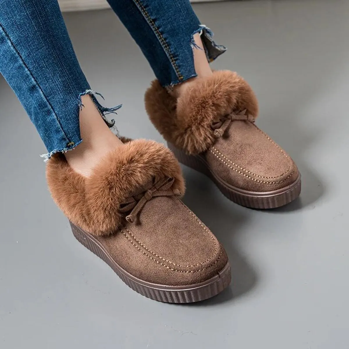 Stivali da donna stivali da neve invernali in peluche impermeabili donna stivaletti caldi antiscivolo scarpe invernali da donna
