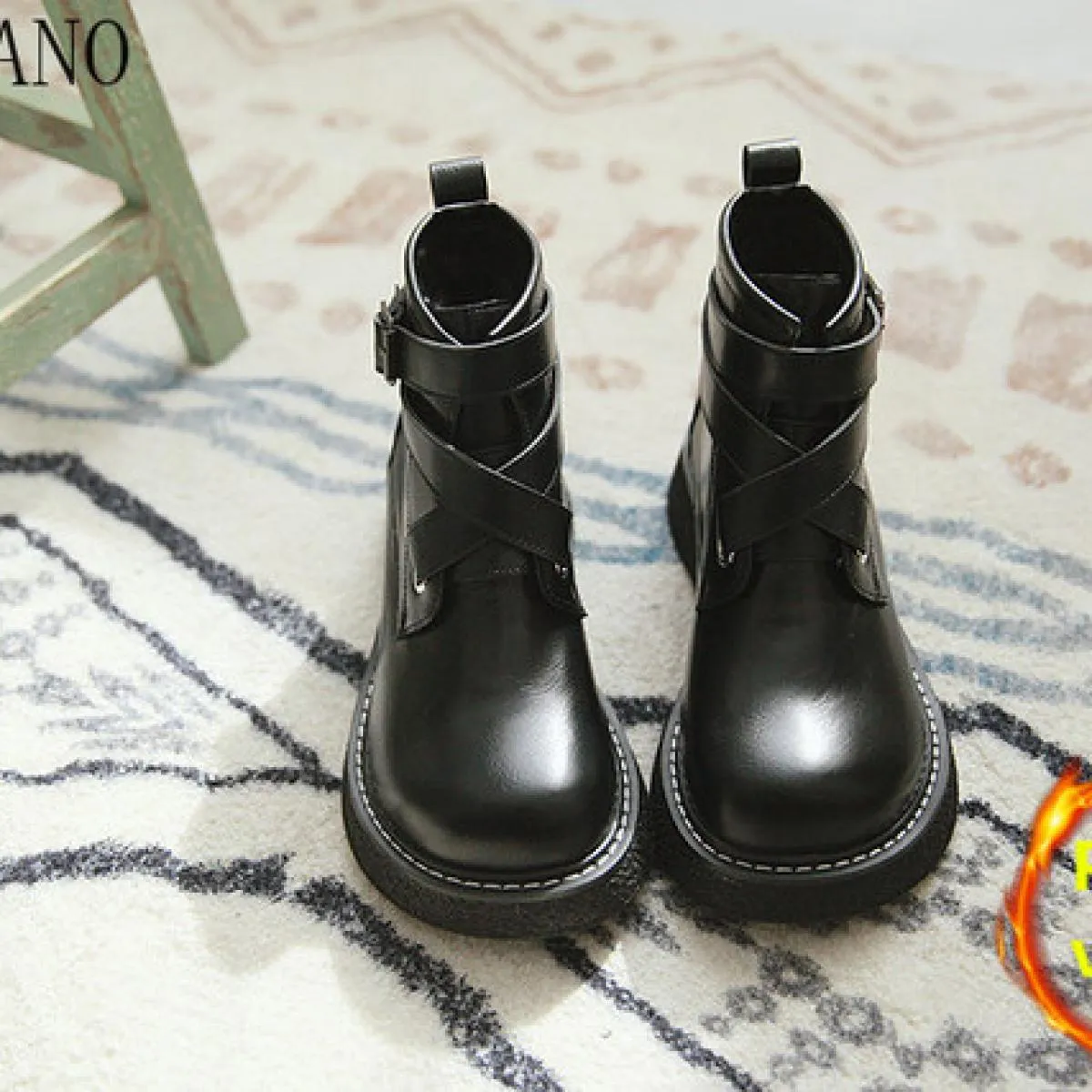 Stivali Donna Stivali stile britannico Stivali stile britannico retrò alla caviglia Stivali stile britannico Stivali da donna