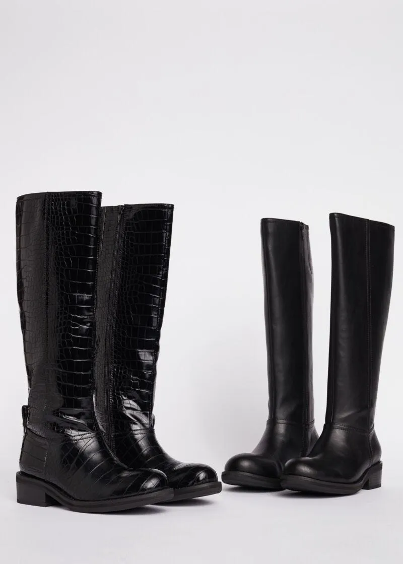Stivali in ecopelle con zip