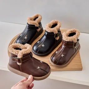 Stivali moda per bambini in lana d'agnello per ragazze adolescenti Stivaletti corti Lovley Stivali da neve principessa antiscivo