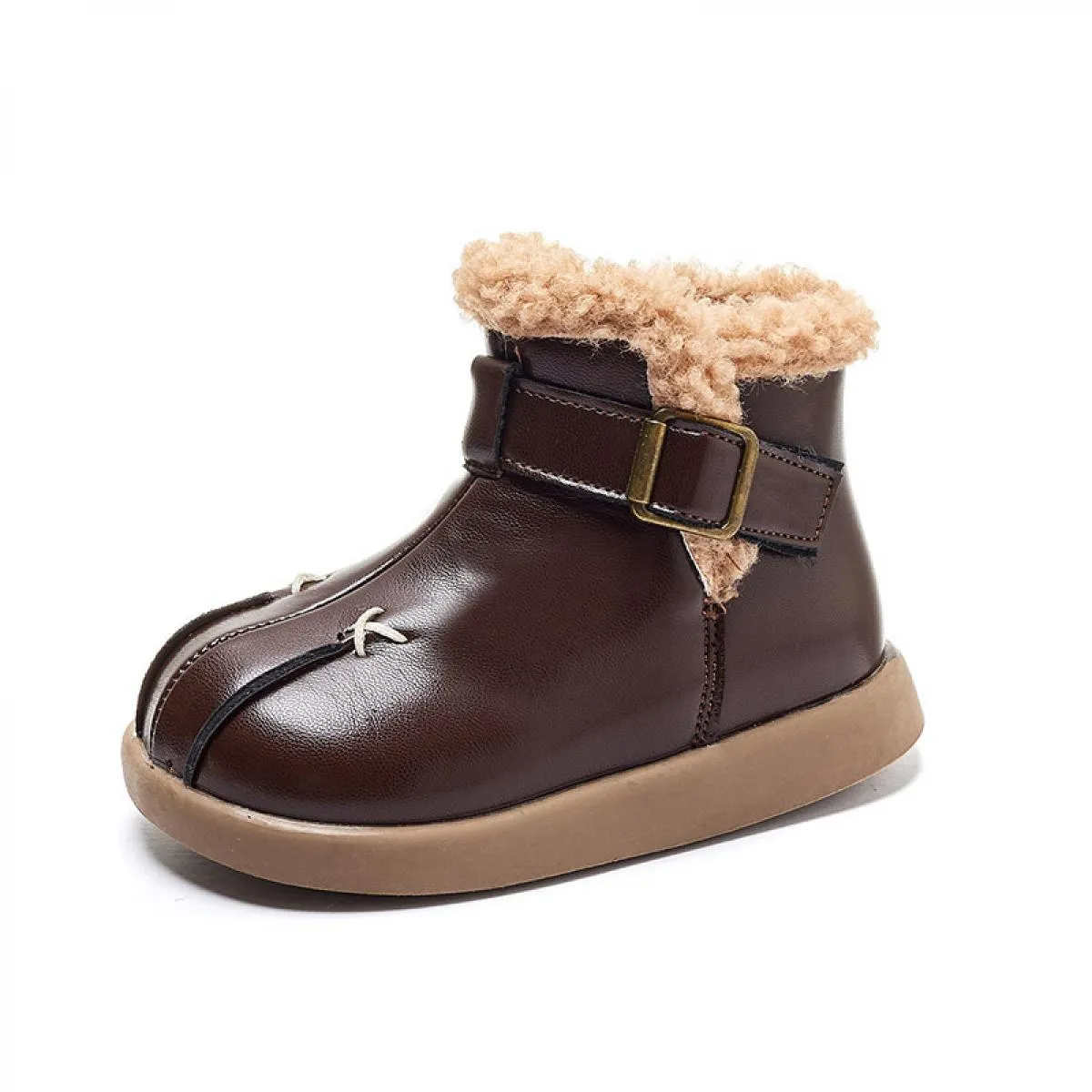 Stivali moda per bambini in lana d'agnello per ragazze adolescenti Stivaletti corti Lovley Stivali da neve principessa antiscivo