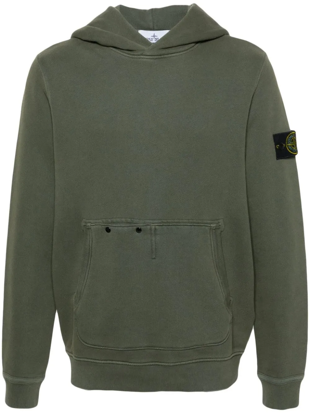 Stone Island-Felpa con applicazione Compass