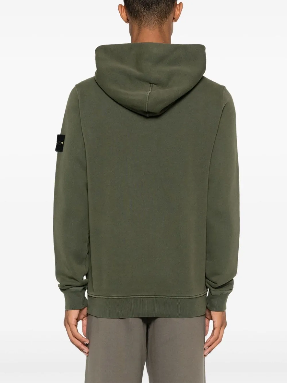 Stone Island-Felpa con applicazione Compass