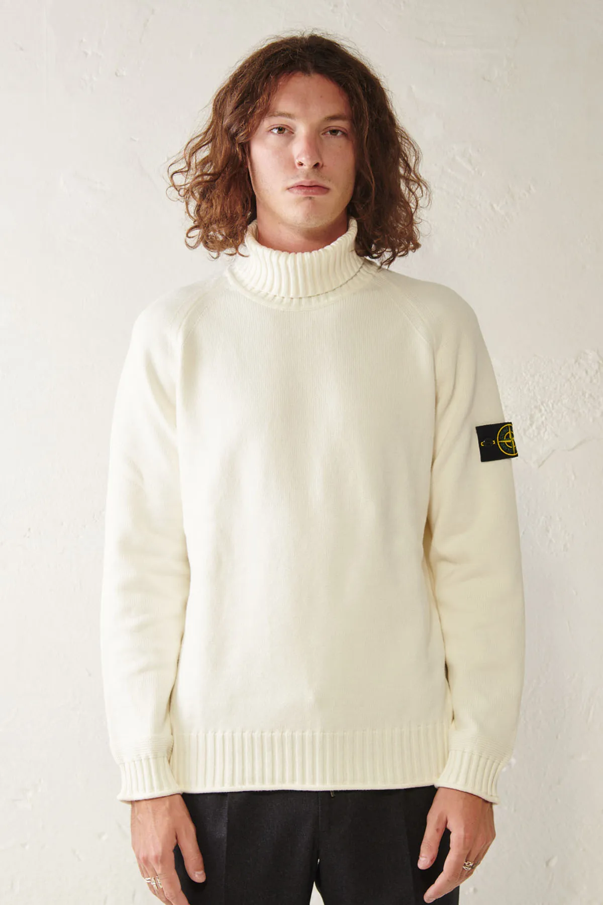 STONE ISLAND Maglia a collo alto in cotone invernale