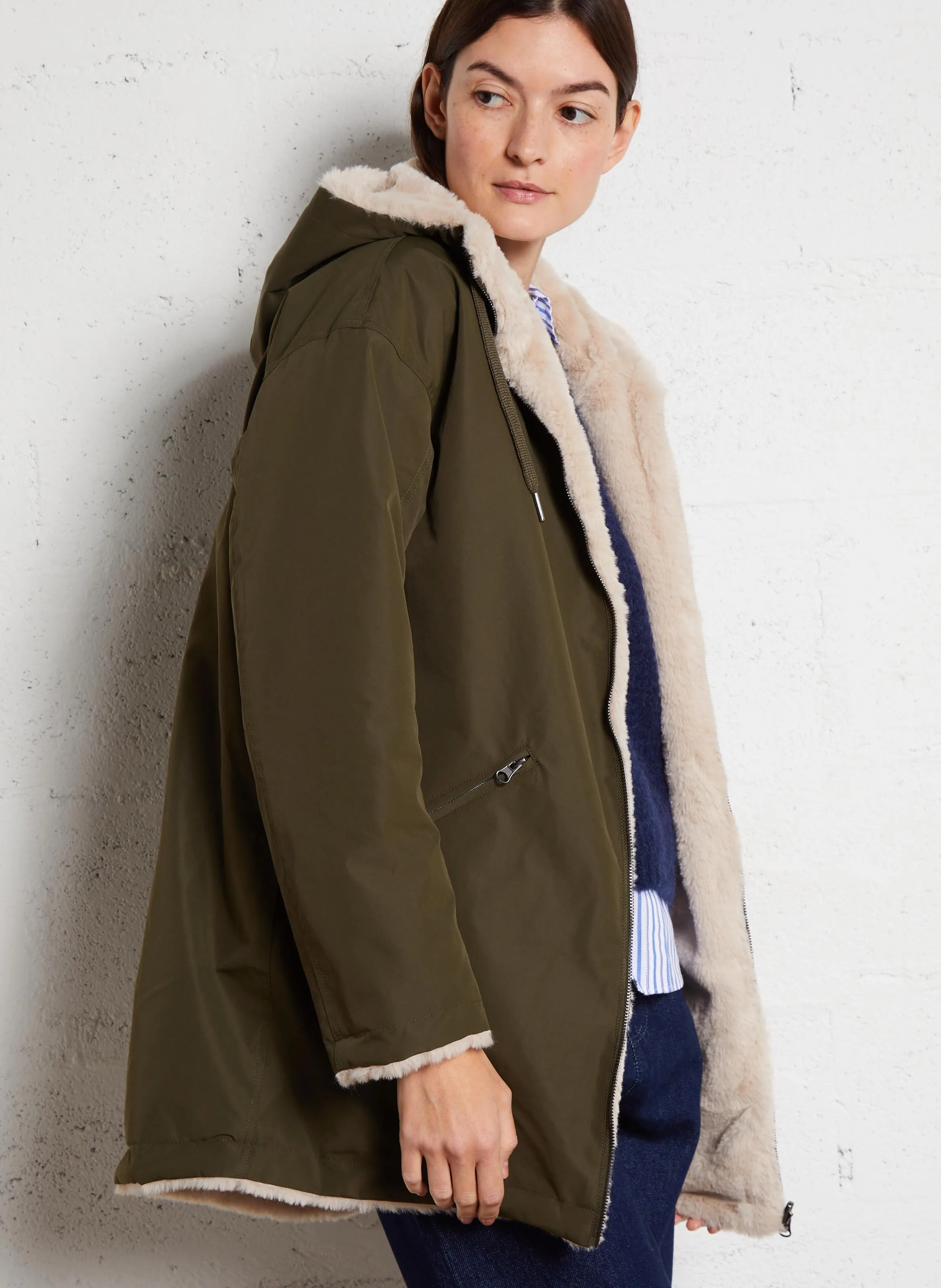  SUD EXPRESS   VOELLA - Cappotto con cappuccio | Verde
