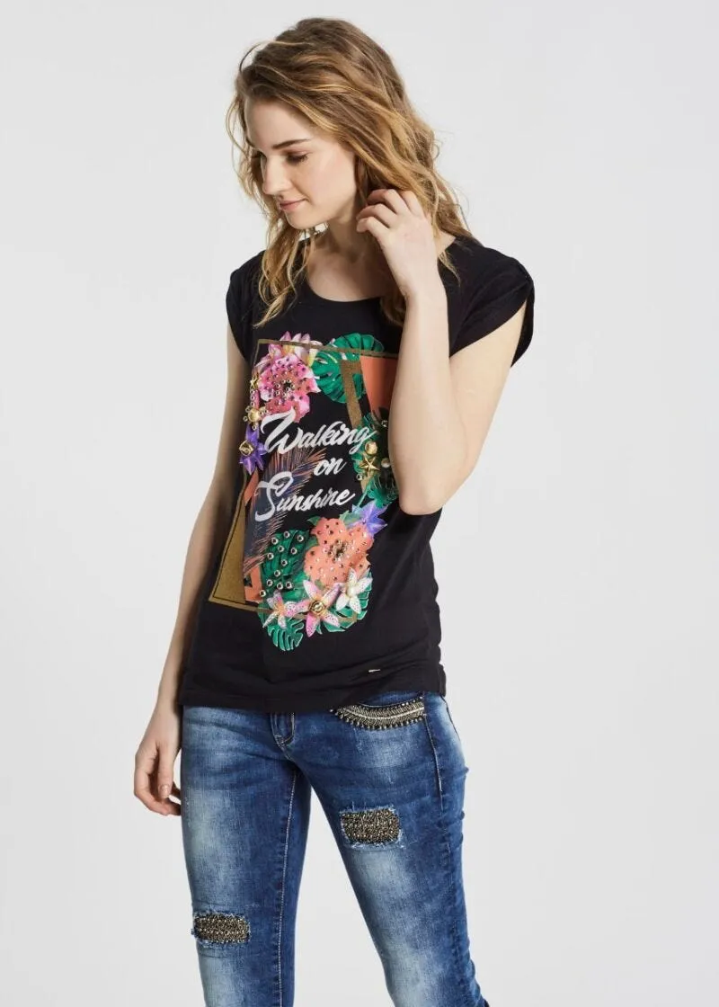 T-shirt in cotone con stampa