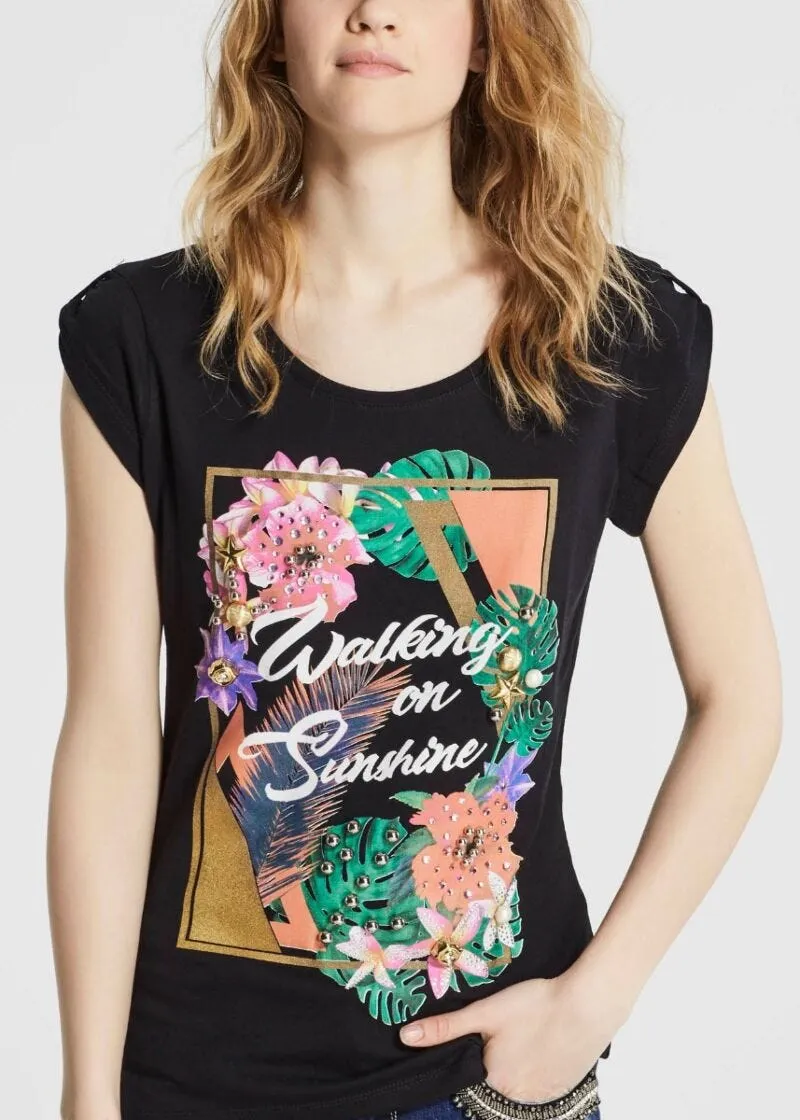 T-shirt in cotone con stampa