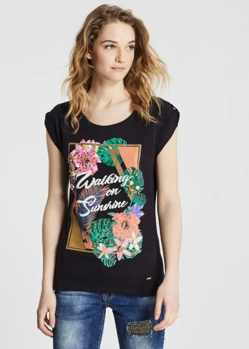 T-shirt in cotone con stampa