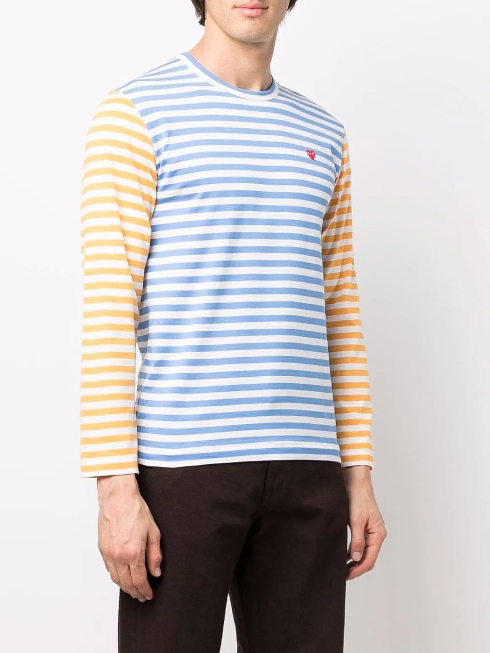 t-shirt manica lunga a righe
