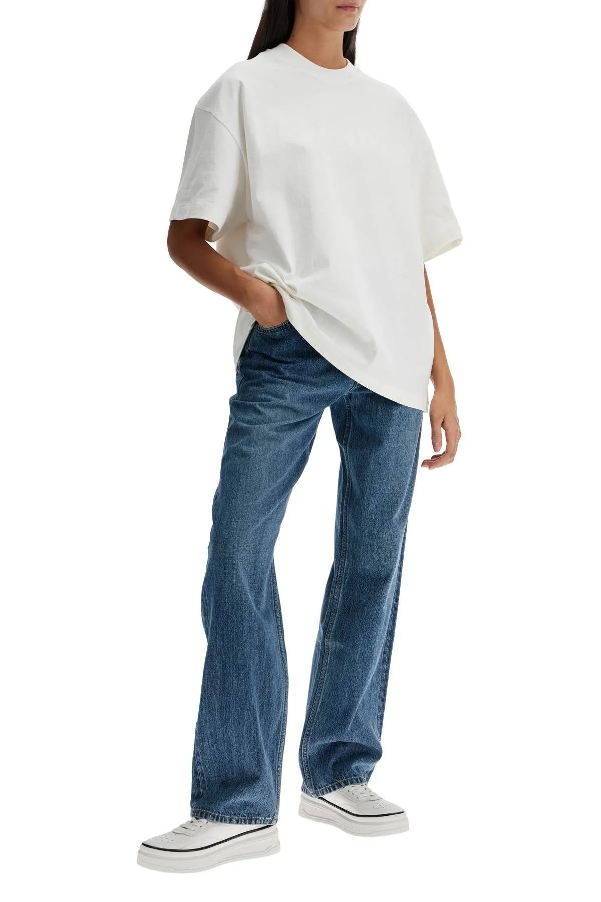 T-shirt oversize con stampa logo